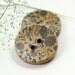 Flower Wooden Buttons - Aged Blue Bouquet Picture Concave Wooden Buttons. 1 inch. 6 in a set
