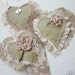 Cappuccino Hearts - hand beaded embellishments