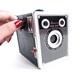 Ansco Shur Shot camera - Black Vintage Box Camera / 1940s Pinstriped