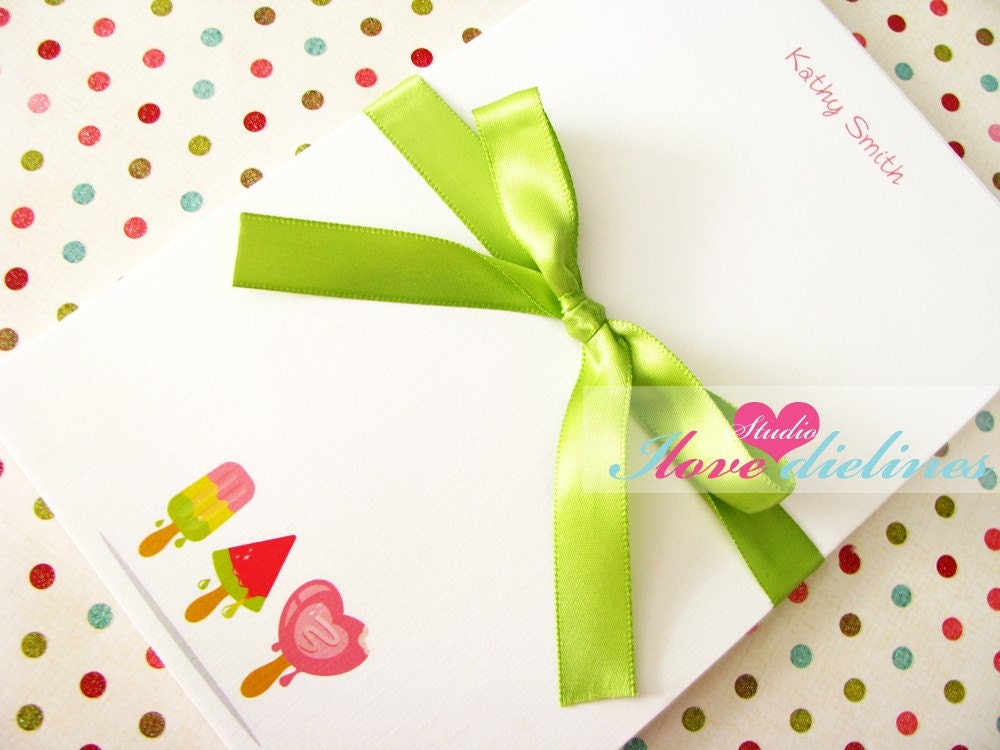 Personalized Sweet Ice Cream Notepad