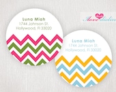 ON SALE - Personalized Chevron Return Address Labels