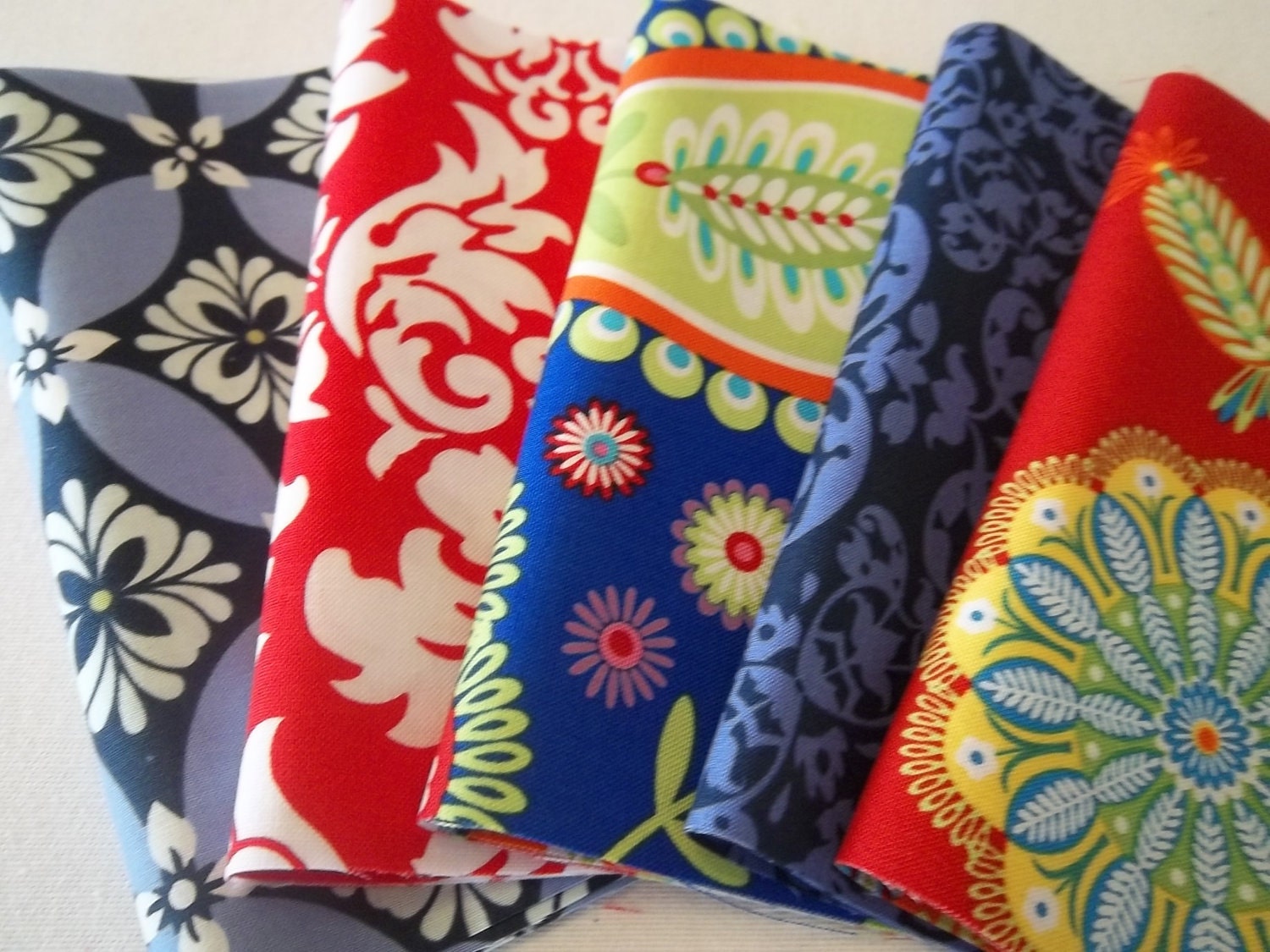 Rag Quilt Kit, Personalized,  Bright Bandana Mix, Easy to Make, 6" Squares