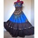 Earth and Sea - Long Ethnic Maxi Dress,Tribal Boho Gown, Ooak layered dress, Best fit sizes - Small, Medium, Large