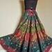 Green Grove Bloom - Long African Patchwork Skirt, Ethnic Dashiki Gypsy Skirt, Earthy Greens, Can fit sizes - S to XL