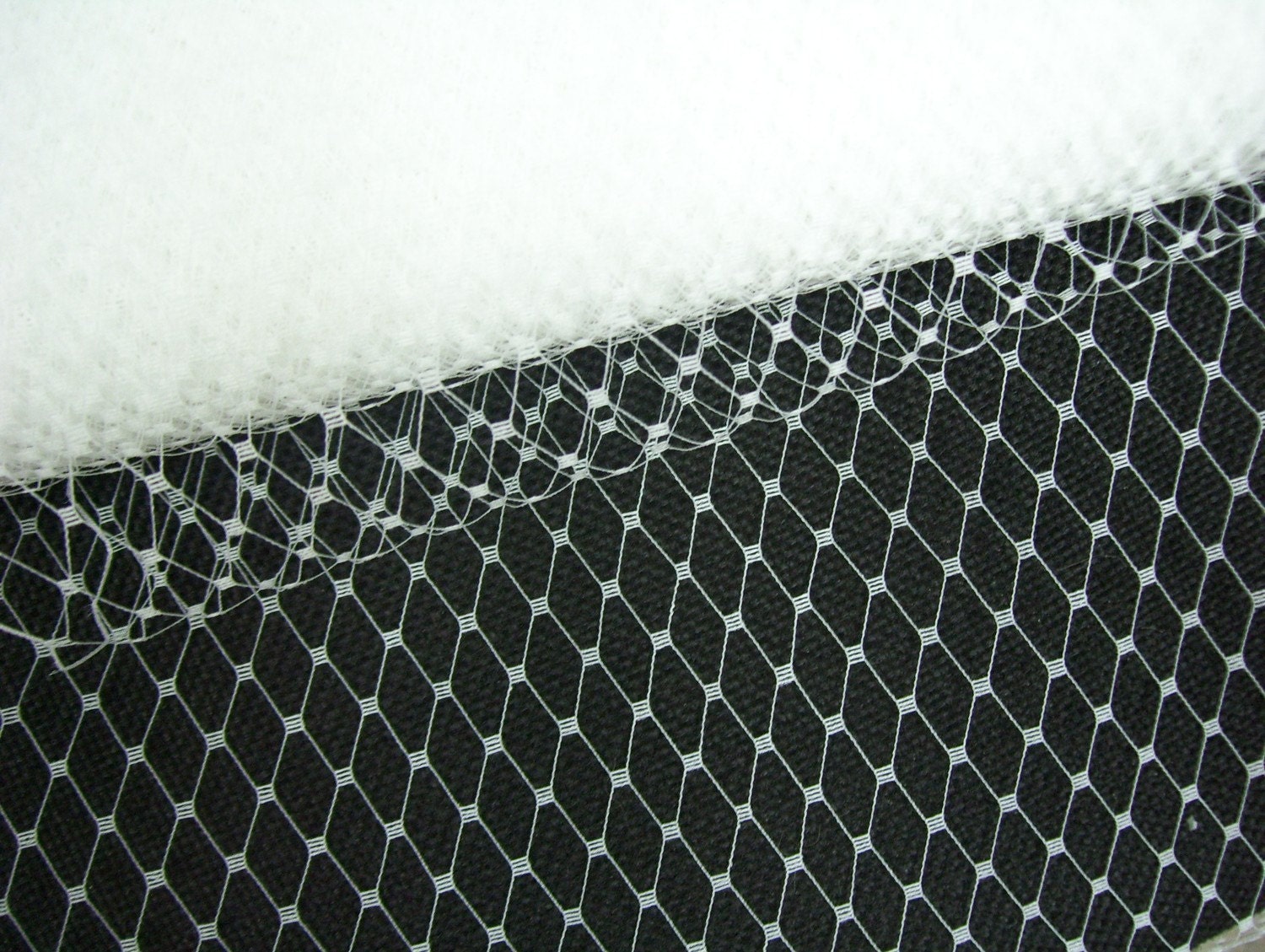 White 9inch  FRENCH NETTING hat millinery veiling birdcage veil fascinatgor 1 yard