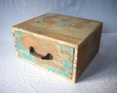 Large Painted Distressed Wood Drawer / Reclaimed Wood / Storage / Vintage / Primitive