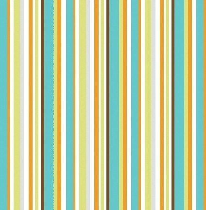SALE Organic Cotton Stripe fabric in Teal fabric - Monaco by Monaluna (1 METRE)