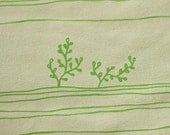 Hand-printed Fabric - Organic Cotton Jersey - Seedling in Apple by Ink and Spindle (1/2 metre)