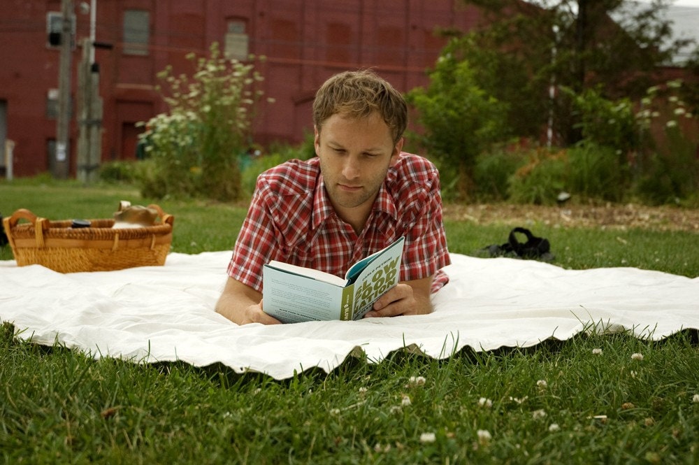 Family Beach/Picnic Blanket - raw silk, large