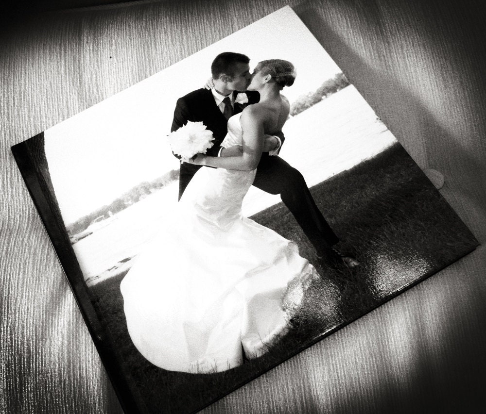 Flush Mount Wedding Album with Photo Wrap Cover - 10x10