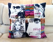 Modern Madonna Pillow Cover 18 x 18 inch - Fashion Magazine Pillow Case - Decorative Vogue Pillow