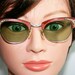 Red Frame Green Lens Cat Eye Sunglasses........I.2