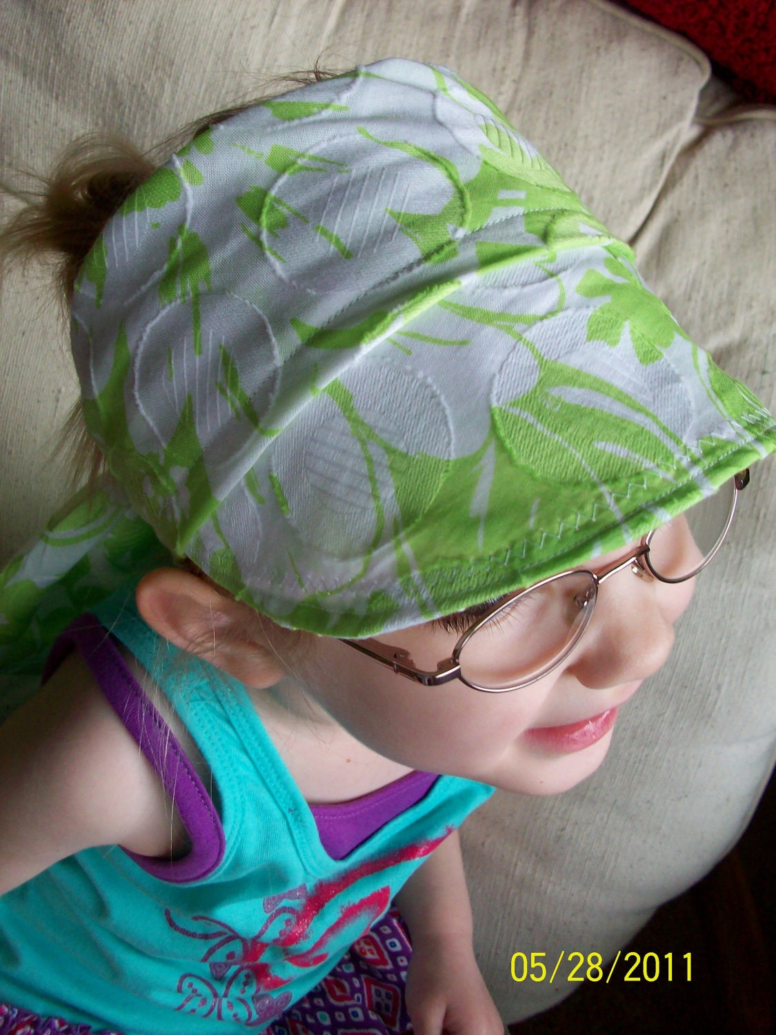 upcycled favorite wears eco friendly fiber visor wrap cap scarf head band by Claudia Fill