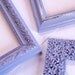 Lavender Frame Trio, soft lilac purple, 3 painted frames - upcycled shabby chic