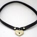 Simple Submissive Collar with Locking Heart - Free US Shipping
