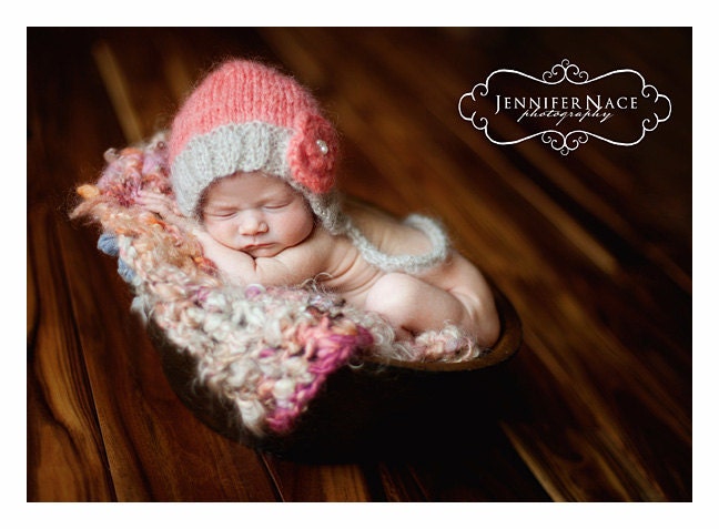 Lily and Lime Mohair Bonnet