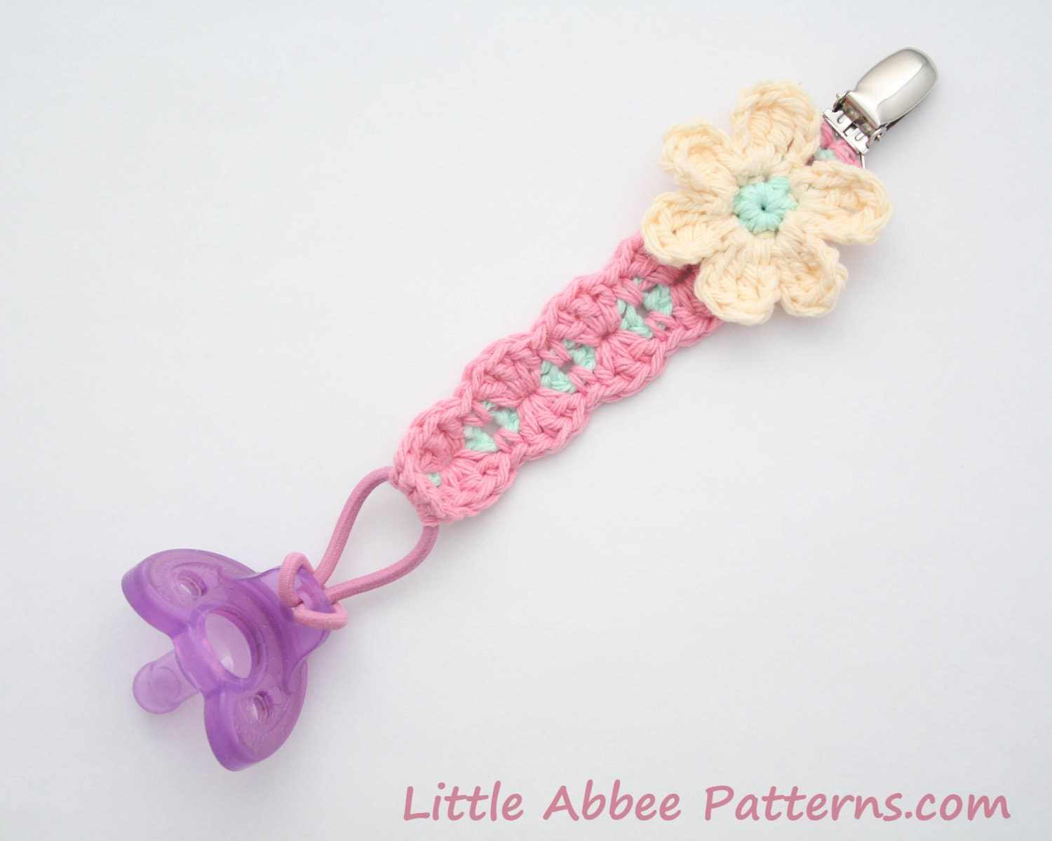 Crochet Pacifier Clip READY TO SHIP