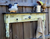 Rustic, Cottage Style Display Shelf, Towel Bar Or Coat Rack, MADE TO ORDER You Choose Color
