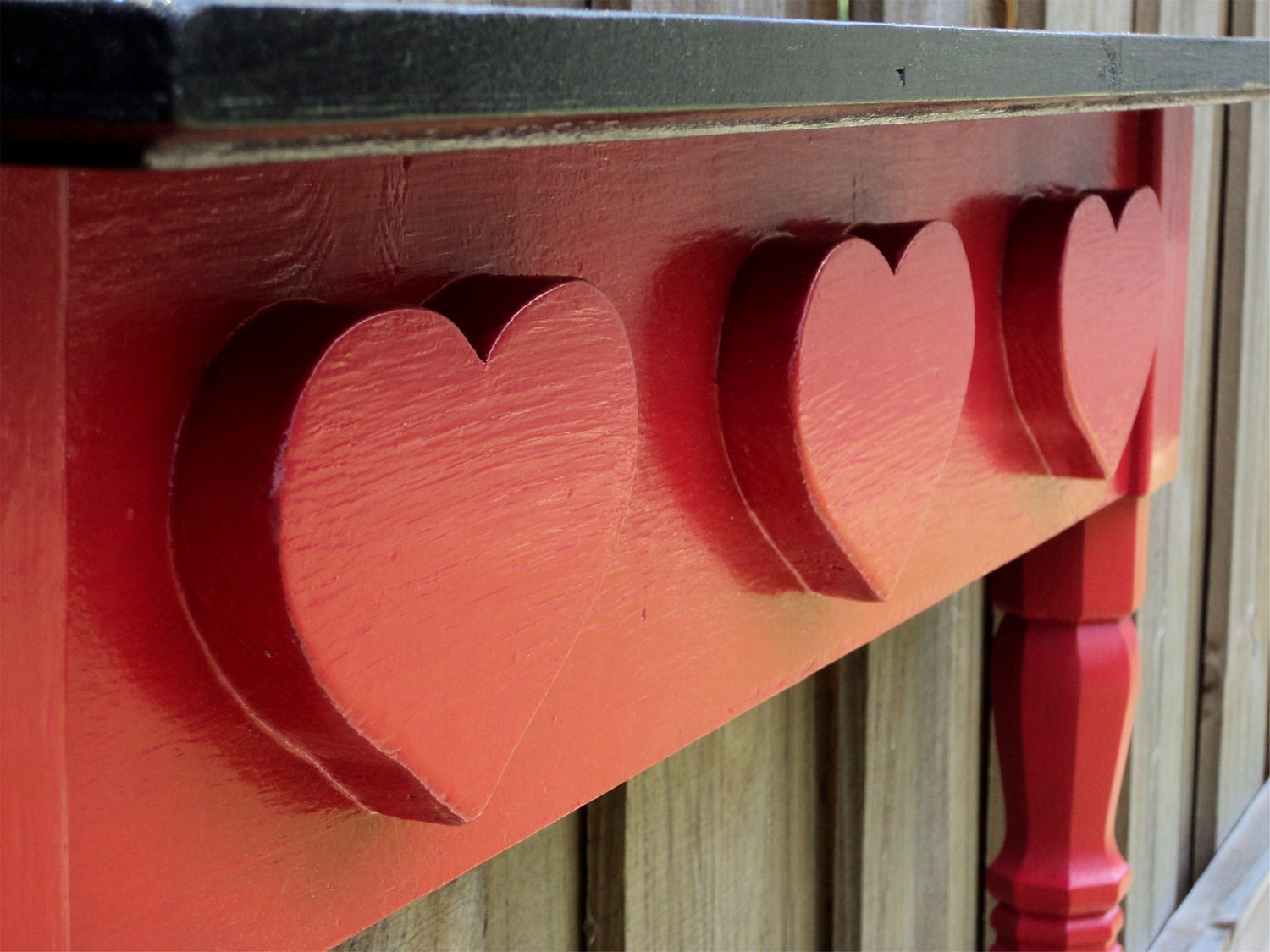 Primitive Sweet Heart Shelf, Farmhouse Style Display Shelf, Country Heart Design, MADE TO ORDER