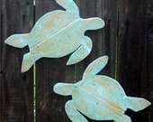 Rustic Wooden Sea Turtles, Beach-y, Casual Cottage Decor, Up Cycled Weathered Wood Planks, MADE TO ORDER