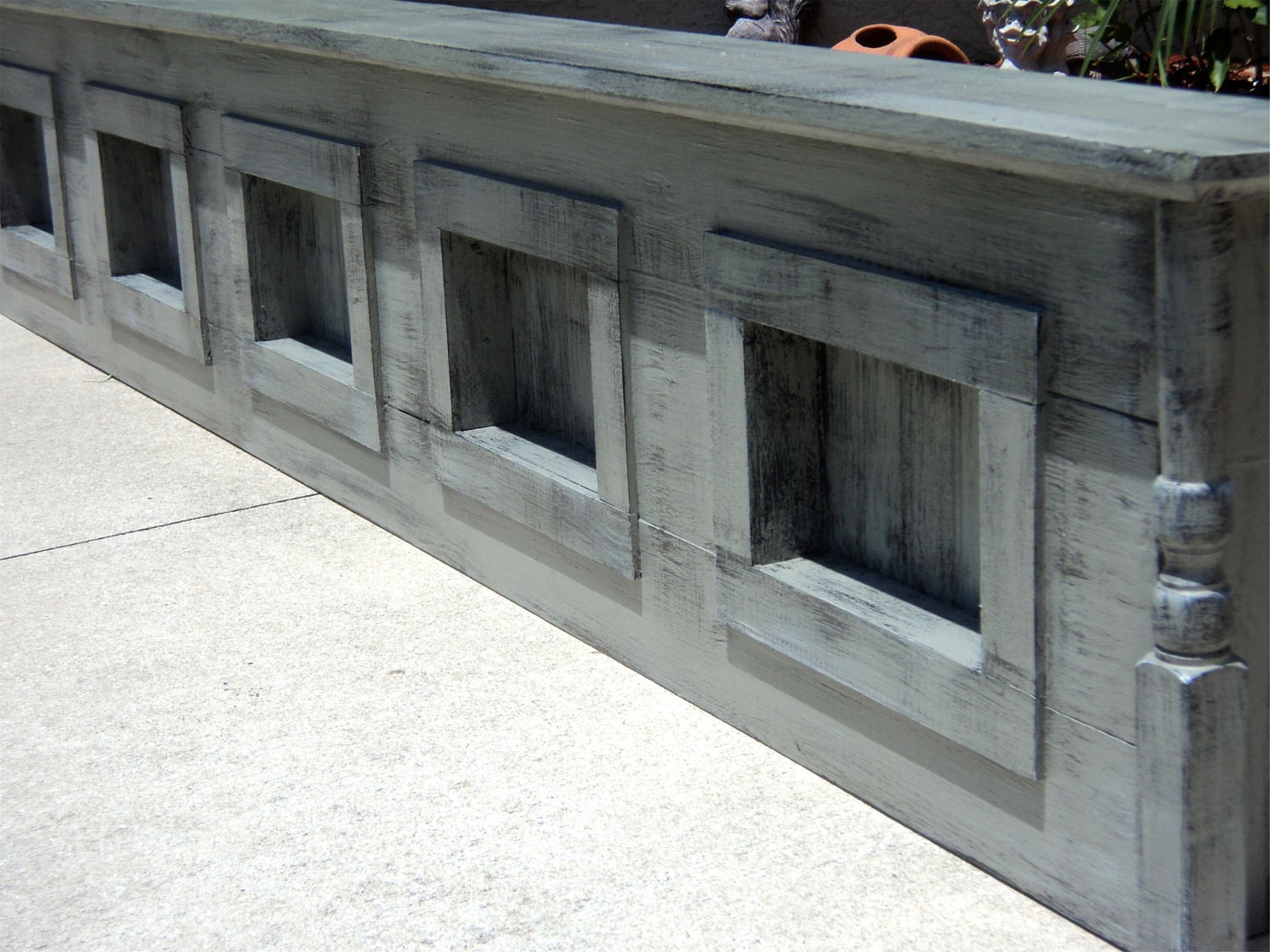 Rustic King Size Headboard, Primitive Wall Decor Or Window Cornice MADE TO ORDER