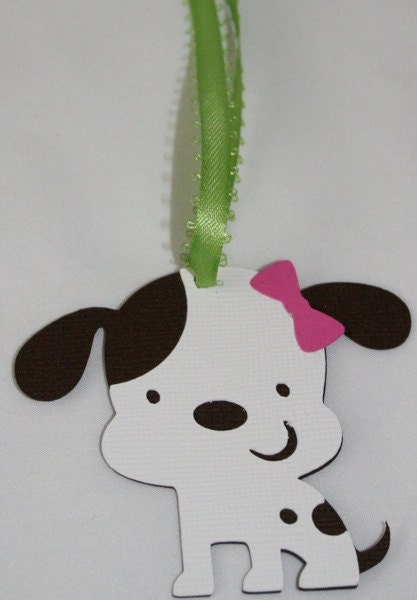 Girl puppy Dog goodie bag tags Il_570xn