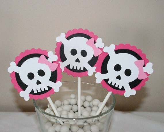 Pirate Girl cupcake Toppers Il_570xn