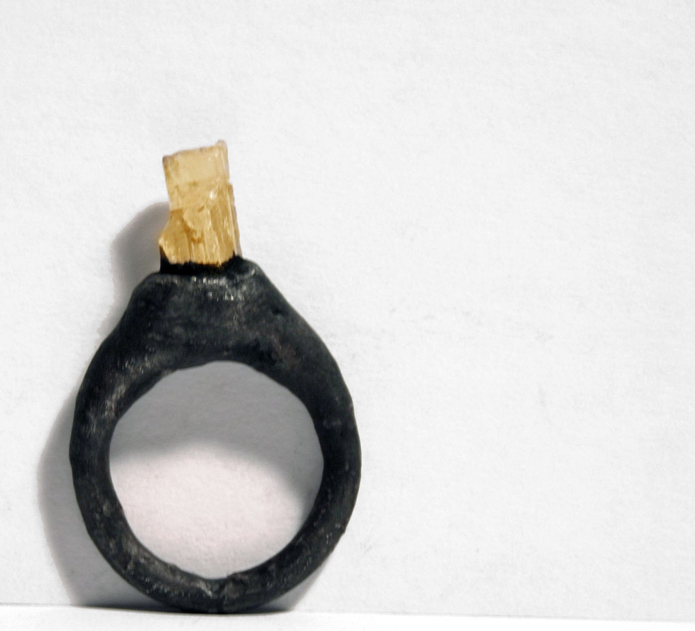 Orange Sorbet Organic Chunky Topaz Copper Ring
