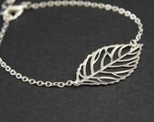 Silver Leaf Bracelet