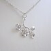 Cherry Blossom Pendant Necklace Cherry Blossom Necklace Silver