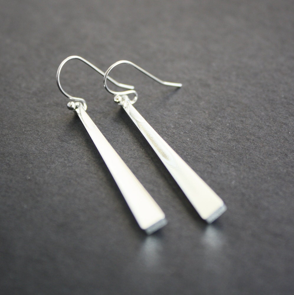 Silver Bar Earrings