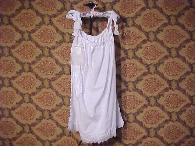 White Angel Tunic Shabby Chic OOAK OS linen short dress wedding pixie