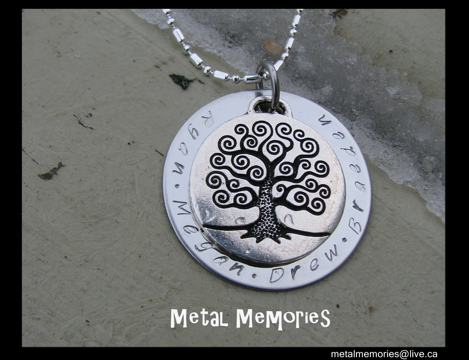 Family Tree Necklace by Metal Media