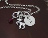 My Petite Moose - Initial Necklace - Hand Stamped Sterling Silver Necklace