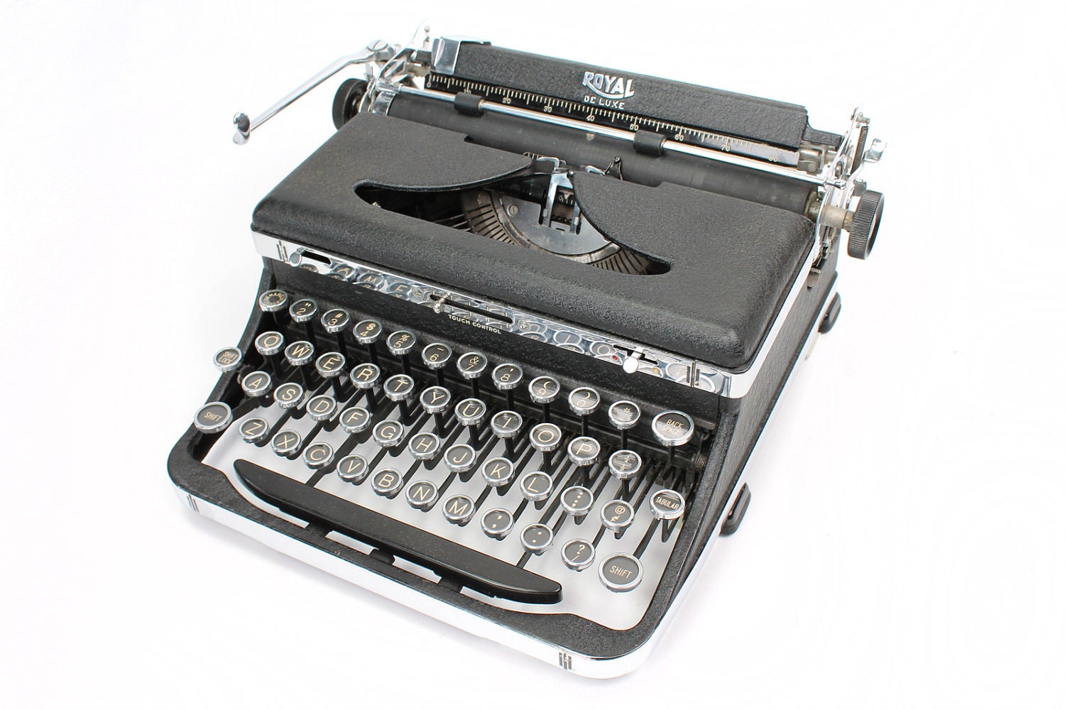 USB Typewriter -- iPad Dock and Computer Keyboard -- Royal Deluxe with Chrome Accents