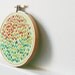 Hoop Wall Art. Hand Embroidered Wishbone Circle in 4 inch Hoop. Mint, Red, Blue, Aqua. By merriweathercouncil on Etsy