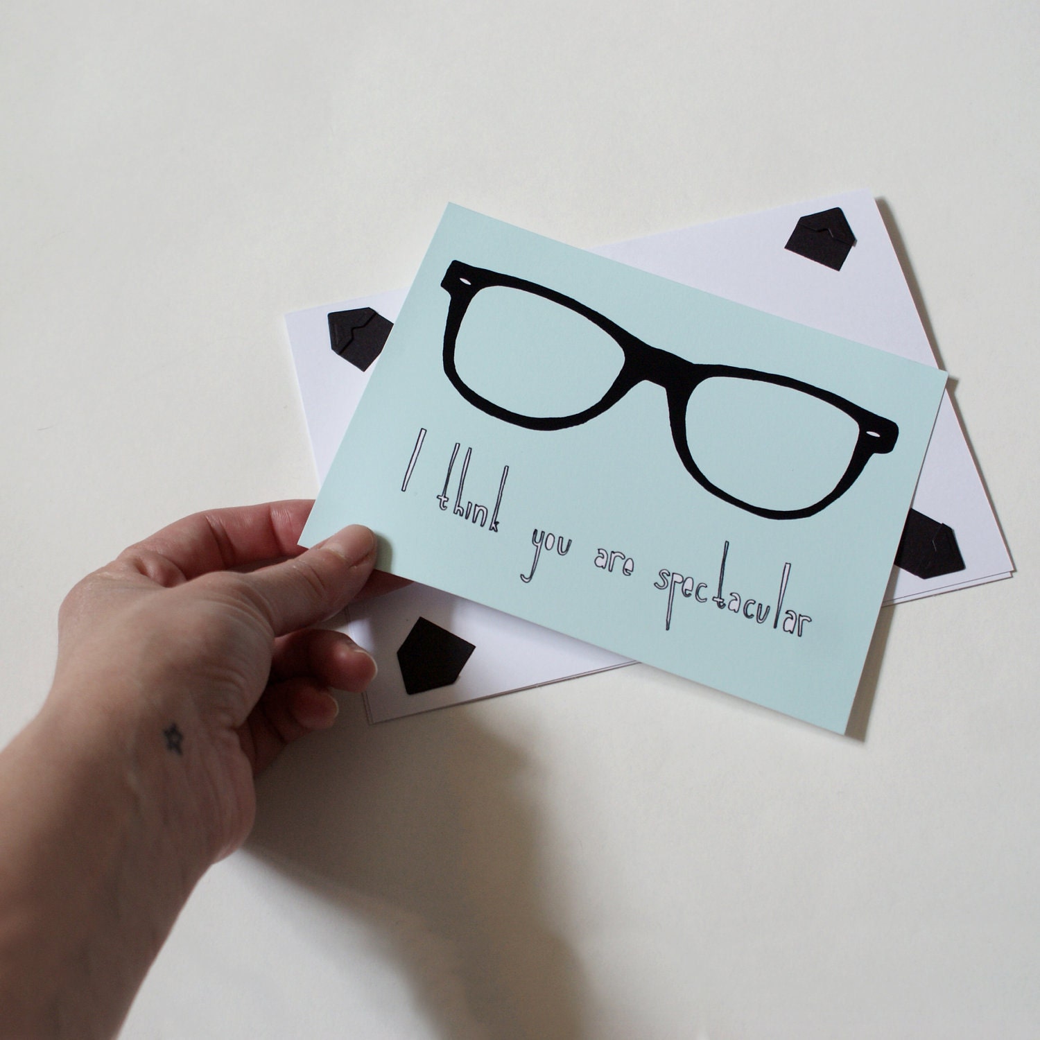 Geek Glasses Print: I Think You Are Spectacular. Keepsake Card