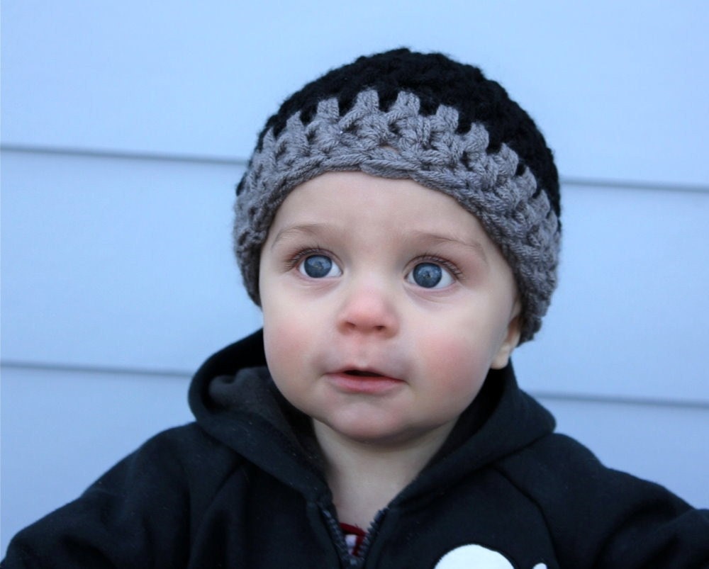 Beanie, Children Clothing, Accessories, Crochet Beanie Hat for Boys - Choose Your Favorite Colors - also available in larger sizes