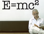 Science Nerd Educational Words Vinyl Wall Decal: E equals mc2, Albert Einstein