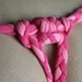 Crotchless  braided cotton panties