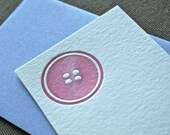 Button Letterpress Enclosure Card