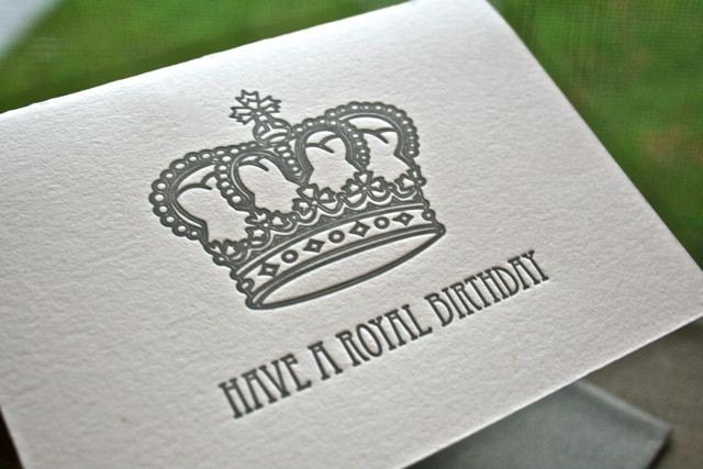 Royal Birthday Letterpress Card