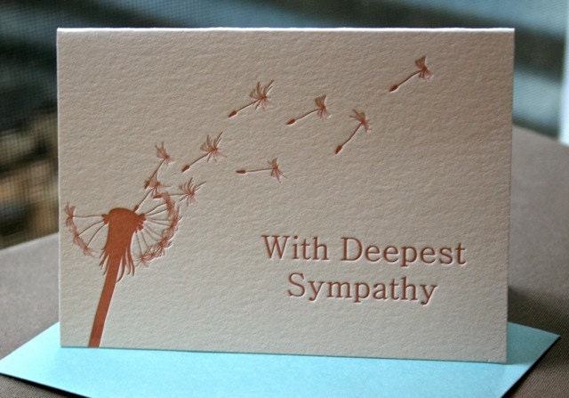 Sympathy Letterpress Greeting Card