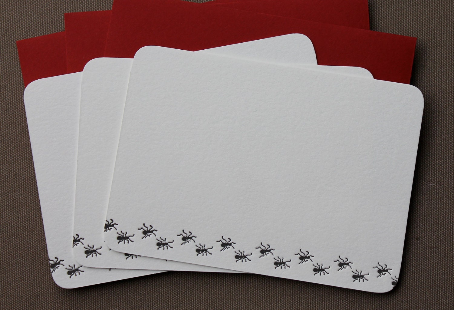 Ant Letterpress Notecards Set of 3