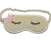 Cute Sheep with Pink Bow Eye Mask