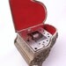 Vintage Grand Piano Shaped Musical Ring Jewelry Box Japan