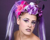 Candy Twist Feathered Hair Flower