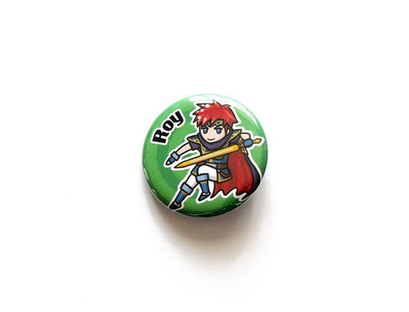 Roy Fire Emblem/Super Smash Brothers Pinback Button/Magnet