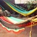 Rastafari Colors, Single Hammock hand-woven Natural Cotton Simple Fringe
