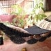 Black Magic Two, Single Hammock hand-woven Natural Cotton Simple Fringe